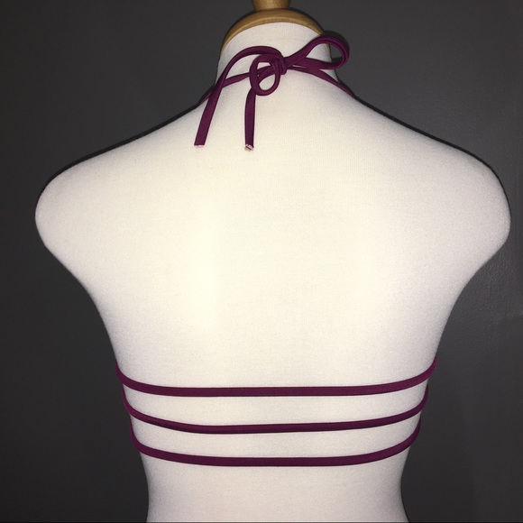 Burgundy bikini top - Picture 3 of 4